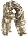 Missing You Small Plaid Scarf In Ivory