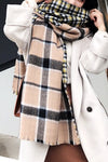 Fall Winter Reversible Plaid Scarves