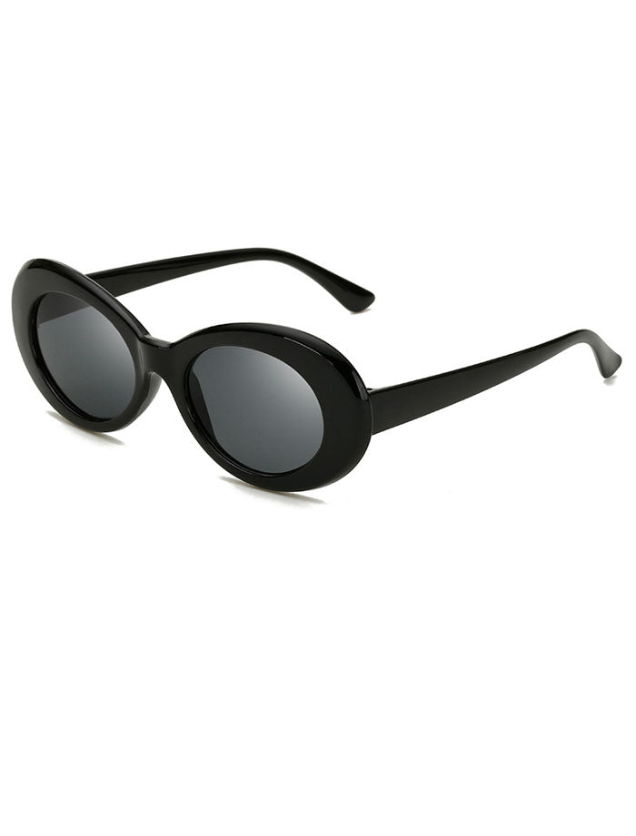Retro Oval White Sunglasses