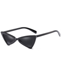 Retro Triangle 90s Cat Eye Sunglasses Black