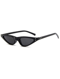Retro 90's Thin Cat Eye Double Dots Sunglasses
