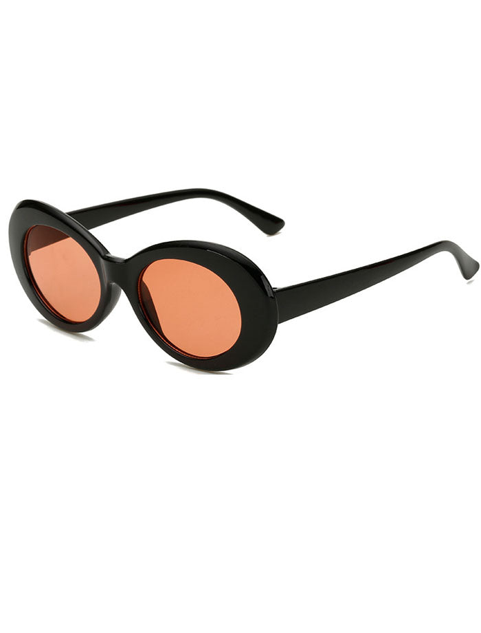 Retro Oval White Sunglasses