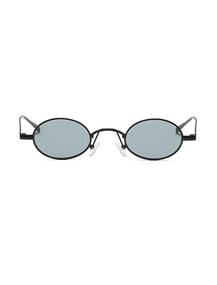 Retro 1990's Small Oval Metal Sunglasses