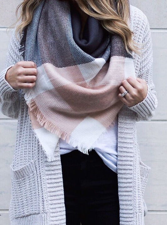 Plaid Blanket Scarf