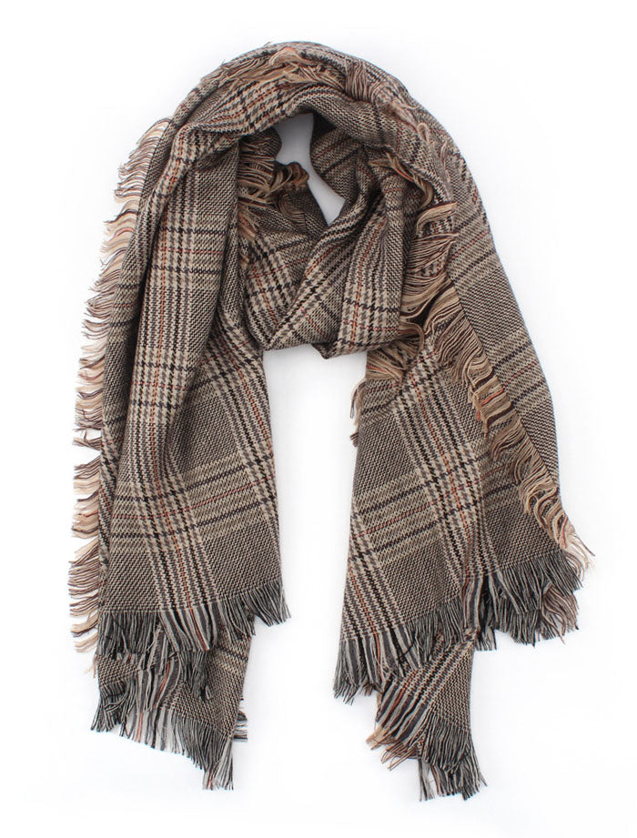Women's Fall Winter Plaid Check Scarves