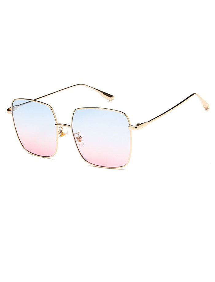 Chic Modern Slim Metal Frame Sunglasses