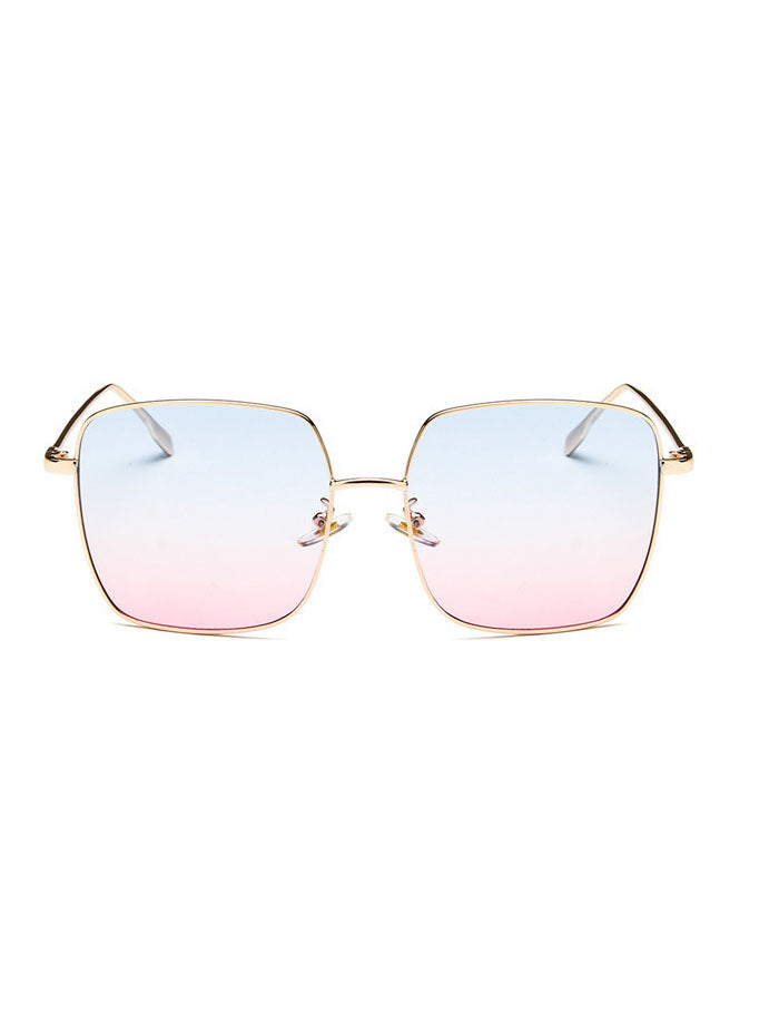 Chic Modern Slim Metal Frame Sunglasses
