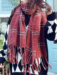 Chunky Oversized Grid Scarves