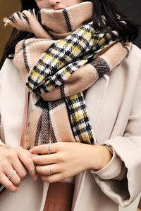 Fall Winter Reversible Plaid Scarves