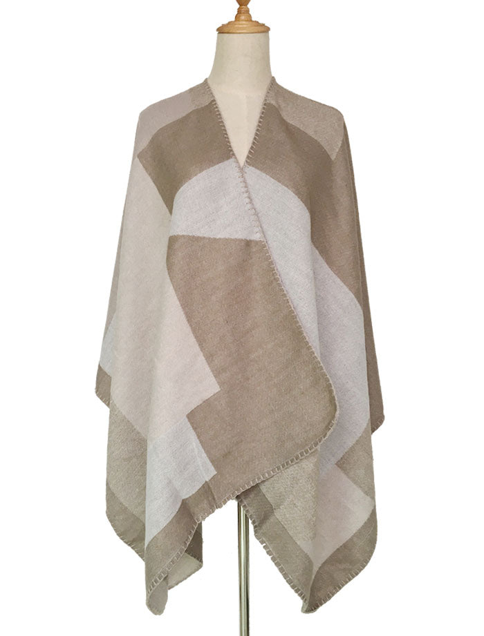 Geometric Poncho Cape