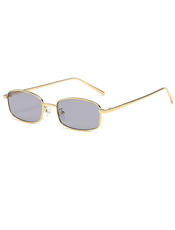 Retro 1990's Rectangle Tiny Small Sunglasses