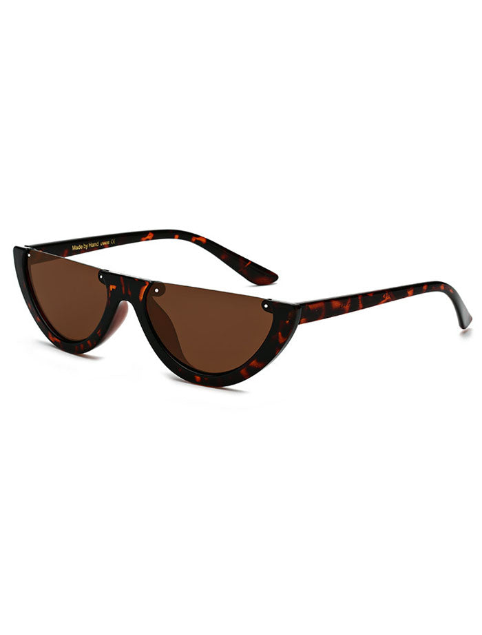 Retro Half Circle Rimless 90's Sunglasses