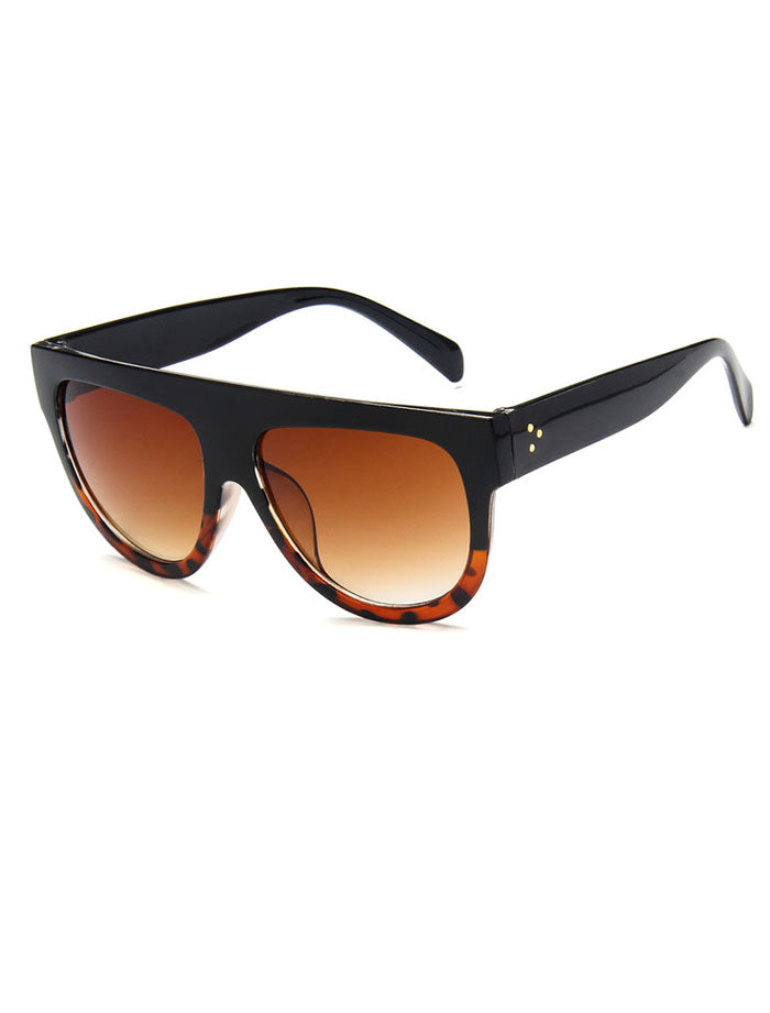 Oversized Flat Top Aviator Sunglasses