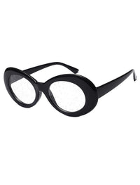 Clout Oval Glitter Lens Sunglasses 