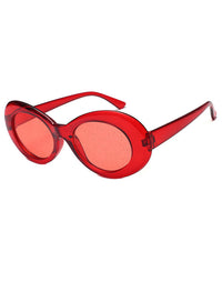 Clout Oval Kurt Cobain Glitter Lens Sunglasses 
