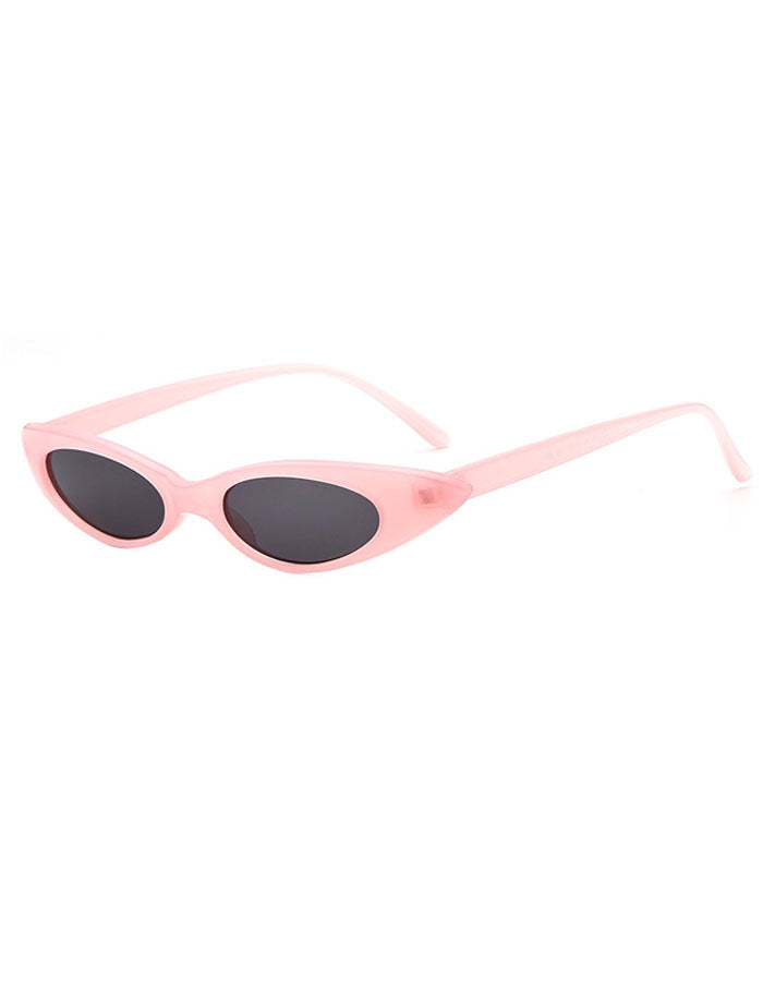 Retro 90's Small Oval Cat Eye Sunlasses