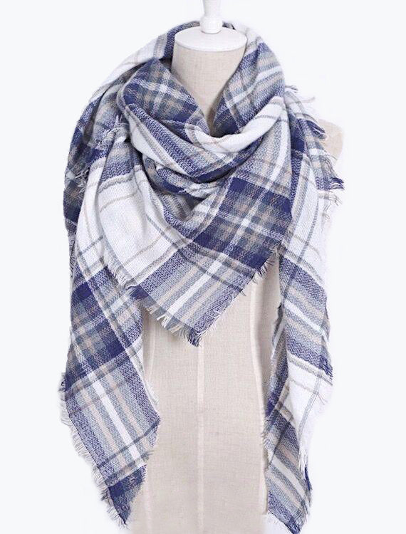Check Print Blanket Scarves