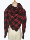 Red Black Plaid Blanket Scarf