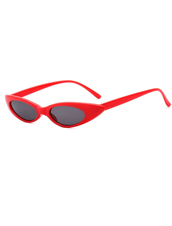 Retro 90's Small Oval Cat Eye Sunlasses