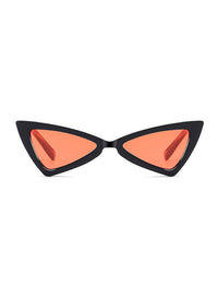 Retro Triangle Cat Eye Colored Lens Sunglasses