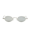 Retro 1990's Small Oval Round Mirrored Sunglasses