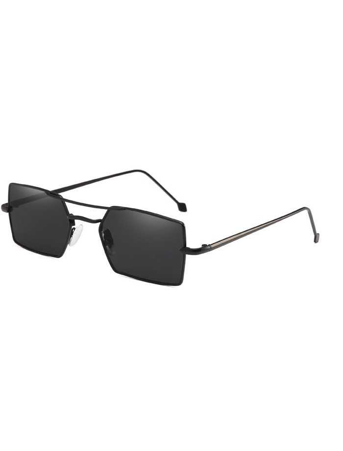 1990s Vintage Small Rectangle Sunglasses Black
