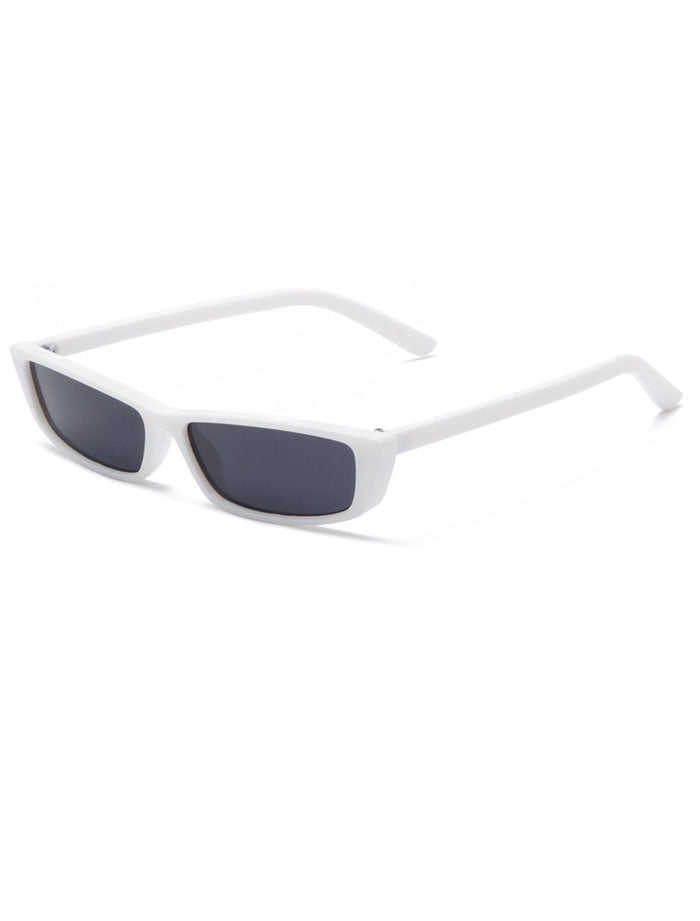 Retro Thin Rectangle 1990's Small Tiny Sunglasses