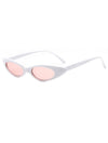 Retro 90's Small Oval Cat Eye Sunlasses