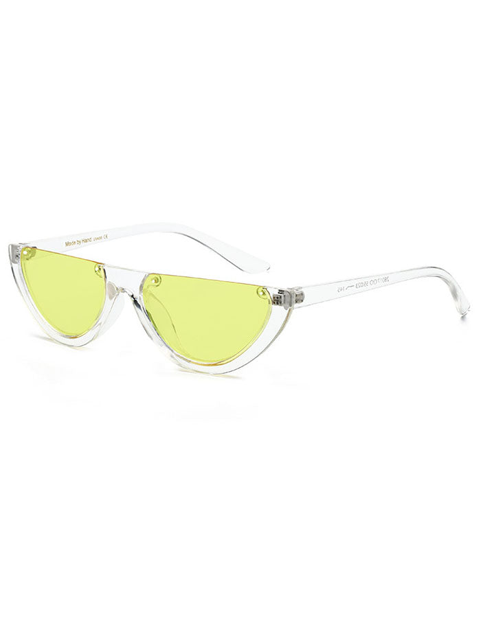 Retro Half Circle Rimless 90's Sunglasses