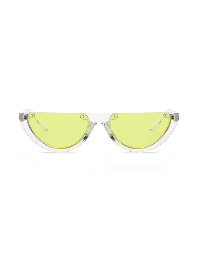 Retro Half Circle Rimless 90's Sunglasses