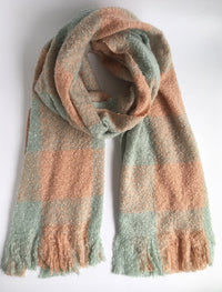 Luxe Fringe Scarf In Candy