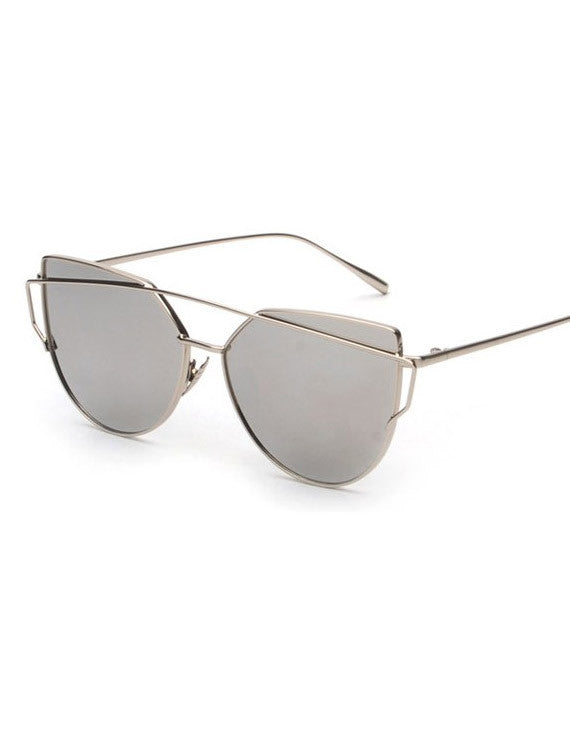 Double Crossbar Metal Pantos Aviator Sunglasses