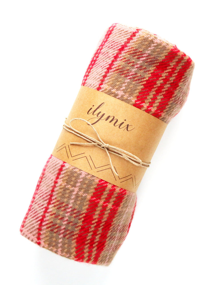 Fall Perfection Check Scarf In Tan