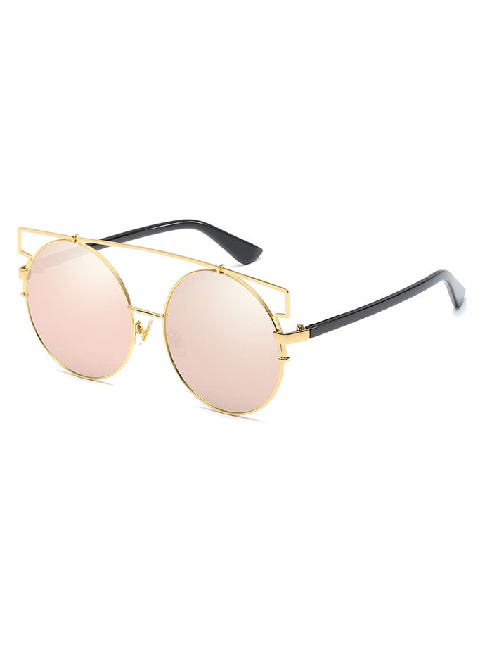 Flat Front Metal Aviator Sunglasses