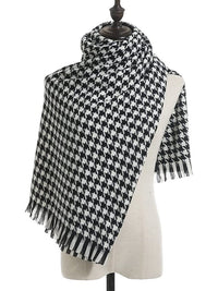 Black & White Houndstooth Scarf