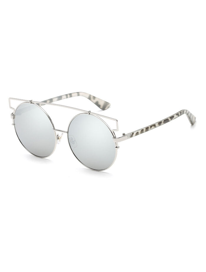 Flat Front Metal Aviator Sunglasses